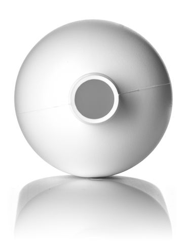 32 oz white HDPE plastic diamond round bottle with 28-410 neck finish