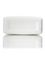 16 oz white HDPE plastic f-style container with 33-400 neck finish
