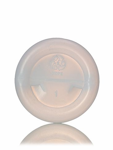 4 oz natural-colored HDPE plastic cosmo round bottle with 24-410 neck finish