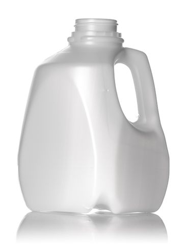 32 oz natural-colored HDPE plastic dairy bottle with 38-400 neck finish
