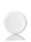 1 oz white HDPE plastic boston round bottle with 20-410 neck finish