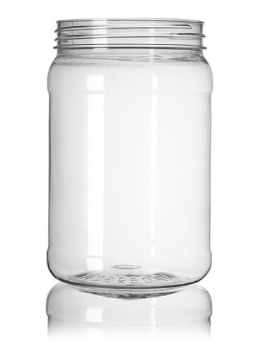 32 oz clear PET plastic wide-mouth container with 89-400 neck finish
