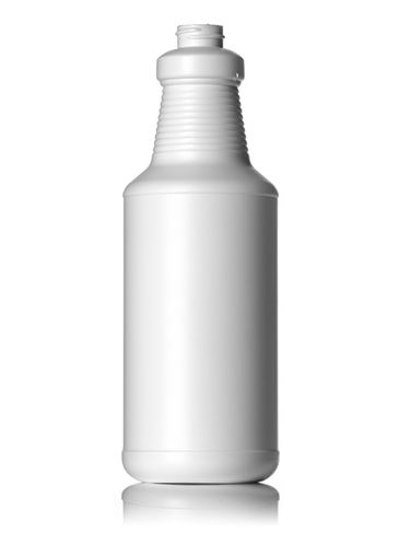 32 oz white HDPE plastic decanter sprayer bottle with 28-400 neck finish