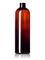 12 oz amber PET plastic cosmo round bottle with 24-410 neck finish
