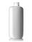 8 oz white HDPE plastic flat oval bottle with 24-410 neck finish