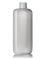 8 oz natural-colored HDPE plastic flat oval bottle with 24-410 neck finish