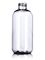 8 oz clear PET plastic boston round bottle with 24-410 neck finish