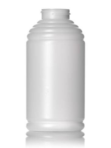 16 oz natural-colored HDPE plastic skep honey bottle (24 oz of honey) with 38-400 neck finish