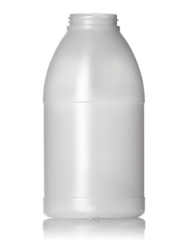 3 lb natural-colored HDPE plastic honey bottle with 48-400 neck finish