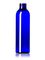 6 oz cobalt blue PET plastic cosmo round bottle with 24-410 neck finish