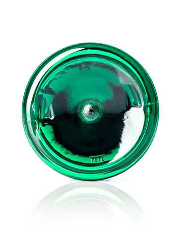 4 oz green PET plastic cosmo round bottle with 24-410 neck finish