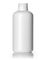 4 oz white HDPE plastic boston round bottle with 24-410 neck finish