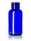 1 oz cobalt blue PET plastic boston round bottle with 20-410 neck finish