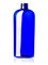 8 oz cobalt blue PET plastic cosmo oval bottle with 24-410 neck finish