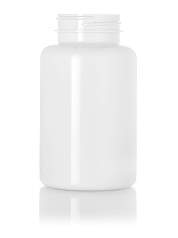 250 cc white PET plastic pill packer bottle with 45-400 neck finish