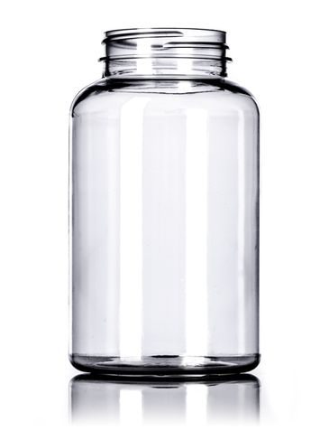 500 cc clear PET plastic pill packer bottle with 53-400 neck finish
