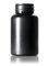 150 cc black HDPE plastic pill packer bottle with 38-400 neck finish