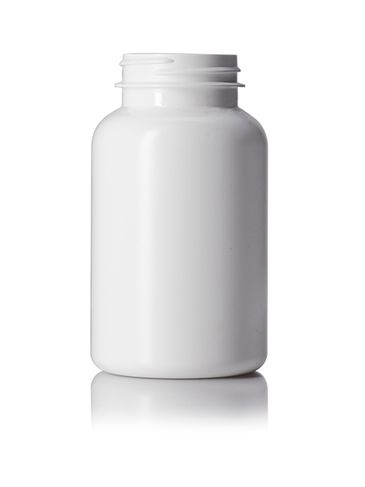 275 cc white HDPE plastic pill packer bottle with 45-400 neck finish