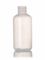 4 oz natural-colored LDPE plastic boston round bottle with 24-410 neck finish