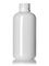 4 oz white PET plastic boston round bottle with 24-410 neck finish