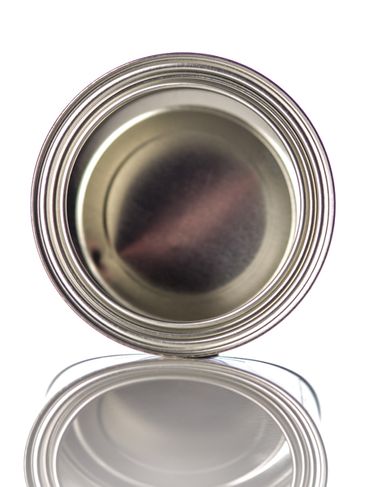 1 quart silver uncoated steel round paint can with lid