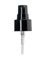 Black PP plastic 24-410 smooth skirt dispensing treatment pump with 8.5 inch dip tube and clear plastic overcap (0.2 cc output)