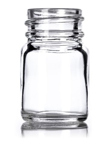 1/2 oz clear glass pill packer bottle with 28-400 neck finish