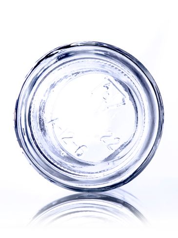 12 oz clear glass paragon jar with 63-400 neck finish