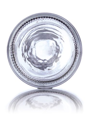 2 oz clear glass rio round bottle with 18-415 neck finish