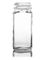 4 oz clear glass square spice bottle with 43-400 neck finish
