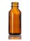1 oz amber glass boston round bottle with 20-400 neck finish