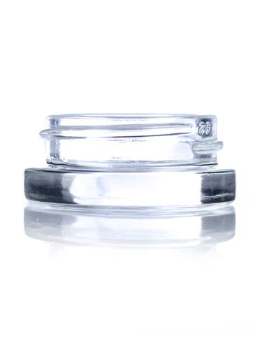 7 mL clear glass low-profile jar with 38-400 neck finish