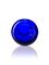 1 oz cobalt blue glass boston round bottle with flat ring and with 20-400 neck finish