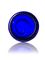 1 oz cobalt blue glass boston round bottle with 20-400 neck finish