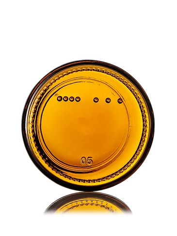 9 oz amber glass straight-sided round jar with 70-400 neck finish