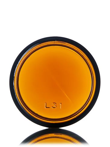 4 oz amber glass straight-sided round jar with 58-400 neck finish