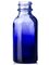 1 oz purple-shaded clear glass boston round bottle with 20-400 neck finish