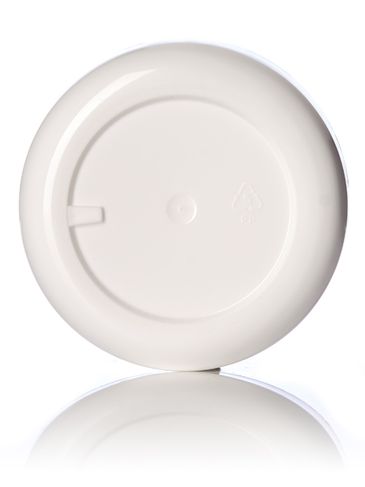 2 oz white PP plastic double wall round base low profile jar with 70-400 neck finish
