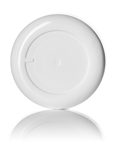 4 oz white PP plastic double wall round base low-profile jar with 89-400 neck finish