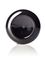 4 oz black PP plastic double wall round base jar with 70-400 neck finish