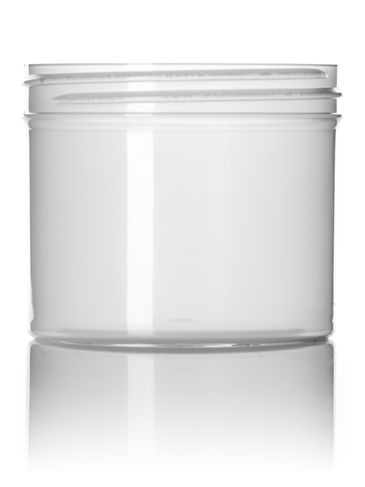 4 oz natural-colored PP plastic single wall jar with 70-400 neck finish
