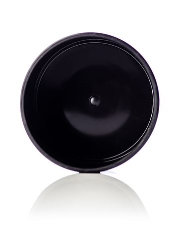 4 oz black PP plastic single wall jar with 70-400 neck finish