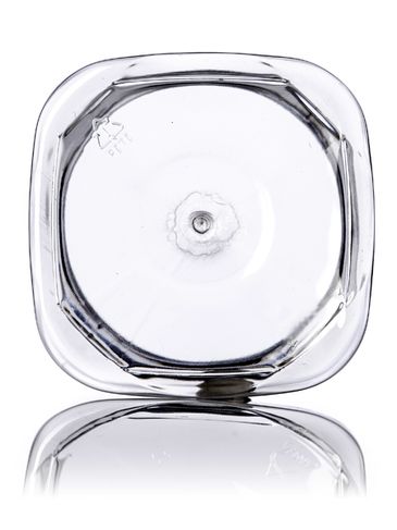 6 oz clear PET plastic square firenze jar with 70-400 neck finish