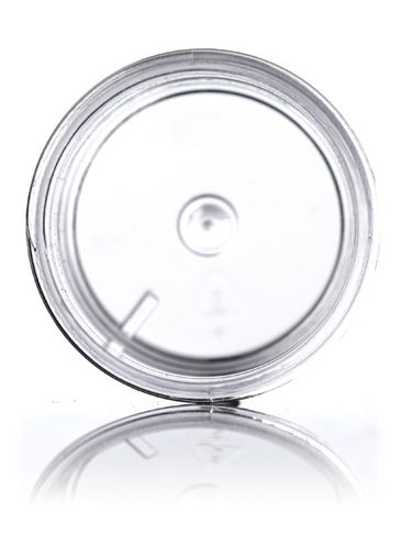 1 oz clear PS plastic single wall jar with 43-400 neck finish
