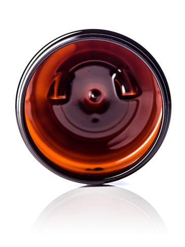 6 oz amber PET plastic single wall jar with 70-400 neck finish