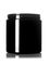 8 oz black PET plastic single wall jar with 70-400 neck finish