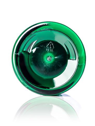8 oz green PET plastic single wall jar with 70-400 neck finish