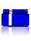 4 oz cobalt blue PET plastic single wall jar with 70-400 neck finish