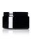 4 oz black PET plastic single wall jar with 70-400 neck finish