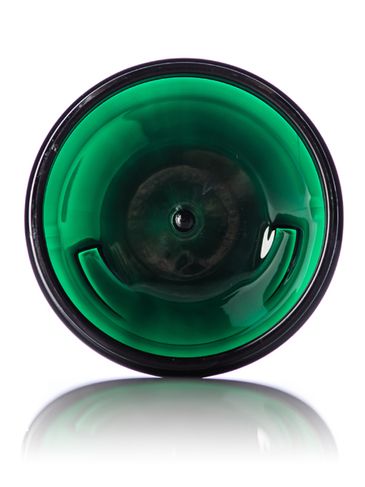 4 oz green PET plastic single wall jar with 70-400 neck finish